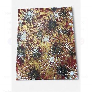 🎨 Original Abstract Painting: Red & Gold Acrylic Art